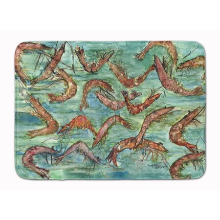 Carolines Treasures Catch of Shrimp Machine Washable Memory Foam Mat 8943RUG
